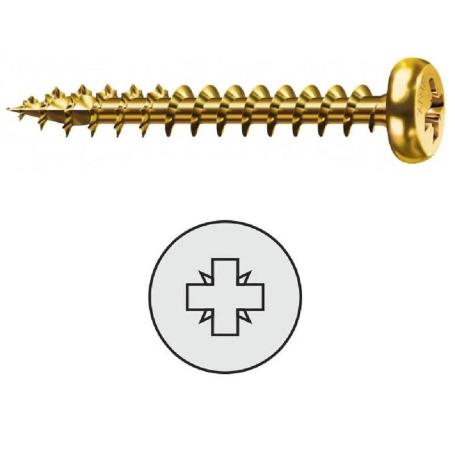 TORNILLO POZIDRIV LATONADO CABEZA REDONDA SPAX-S 2,5-16 (CAJA 100)
