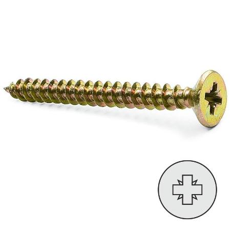 TORNILLO MADERA CABEZA PLANA POZIDRIV 4,5-25 +++ (CAJA 1000)
