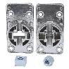 JUEGO CAZOLETAS ZMK PLATA MATE P/ENDEREZA  (PLACA SUPERIOR + PLACA INF. + 2XTUERCA)