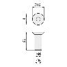 TUBO UNION ALLEN.4 CABEZA CÓNICA D8 M6X20 ZINCADO
