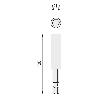 PORTAPUNTAS MAGNETICO PARA PUNTAS 1/4 100MM SIN ANILLO RETENCION.INSERCION 1/4.INOX