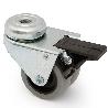 RUEDA GIRATORIA CELIA ARO DOBLE GOMA Ø50 TP CON FRENO CAPACIDAD CARGA 60KGS. (CAJA 75)
