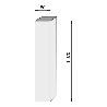COLUMNA 80X80 PARA BASE PLANA CUADRADA ACABADO EFECTO INOX ALTURA H1070