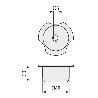 PATA PLÁSTICO PRIMAL D48 H30 NEGRO  PARA TORNILLO ROSCA MADERA