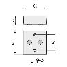 BASE ZAMAK SUMI 60X60 H22 CROMO