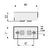 BASE ZAMAK TROPEA 60X30 H22 CROMO
