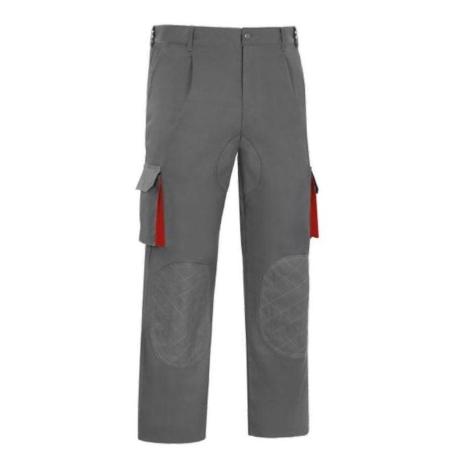 PANTALON MULTIBOLSILLO BICOLOR REFORZADO TALLA 38-64 ROPA BICOLOR GRIS ROJO TALLAJE TALLA 40