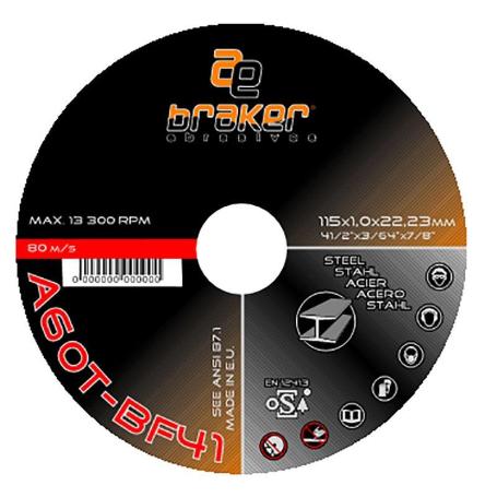 DISCO REPASAR INOXIDABLE BRAKER 230-6,5-22 ACERO/INOX
