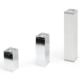 PATA ALUMINIO PLATA MATE IBERIA 40X40 H200 (CAJA 4)