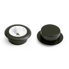 RODILLO GIRATORIA RIDA D54-40MM PLÁSTICO NEGRO  ARO Ø15 PLAST., CARGA 50KG RUEDA
