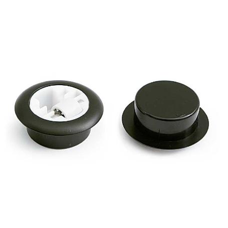 RODILLO GIRATORIA RIDA D54-40MM PLÁSTICO NEGRO  ARO Ø15 PLAST., CARGA 50KG RUEDA