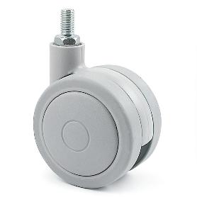 RUEDA GIRATORIA ROLOM ARO DOBLE Ø60 ERM8 GRIS  BANDA RODADURA DE GOMA.