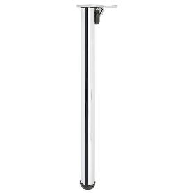 PATA MESA PLEGABLE Ø50 H710 CROMO MESA FIJA