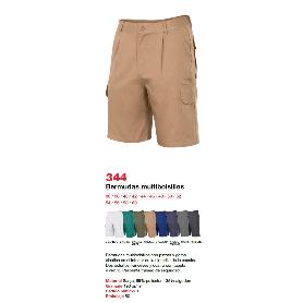 BERMUDA PINZAS MULTIBOLSILLO BEIGE TALLA 38-60 COLOR ROPA COLOR BEIGE TALLAJE TALLA 40