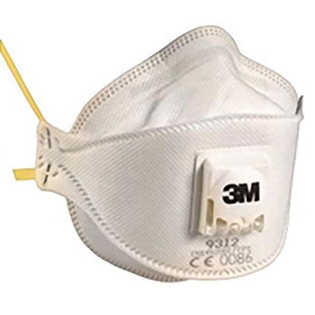 MASCARILLA PAPEL C/VALVULA 3M FFP1 9312 RESPIRADOR PARA PARTICULAS (CAJA 10)