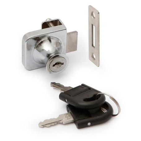 CERRADURA BOMBILLO CRISTAL 32X36 D20X20 CROMO LLAVES DIFETENES