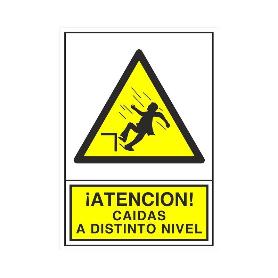 SEÑAL 384 PLAST.295X210CAIDA DIST.NIVEL ­ATENCION! CAIDAS A DISTINTO NIVEL