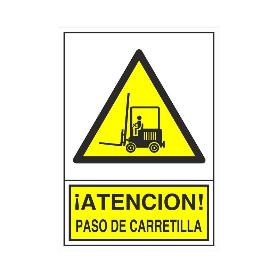 SEÑAL 325 PLAST.420X297PASO CARRETILLA ­ATENCION! PASO CARRETILLA