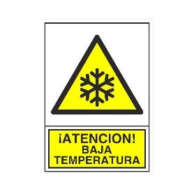 SEÑAL 375 PLAST.420X297AT.BAJA.TEMPER. ­ATENCION! BAJA TEMPERATURA