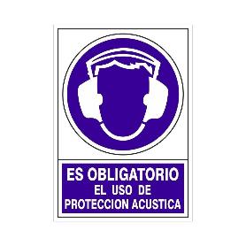 SEÑAL 607 PLAST.295X210OBL.USO P/ACUST ES OBLIGATORIO USO PROTECCION ACUSTICA