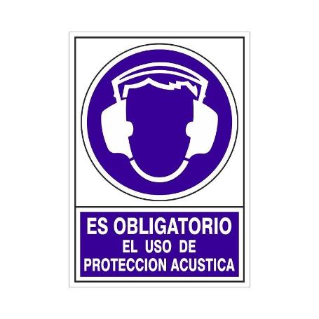 SEÑAL 607 PLAST.295X210OBL.USO P/ACUST ES OBLIGATORIO USO PROTECCION ACUSTICA