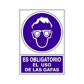 SEÑAL 610 PLAST.295X210 OBLI.USO GAFAS ES OBLIGATORIO EL USO DE LAS GAFAS