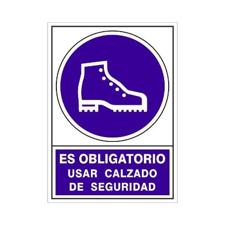 SEÑAL 633 PLAST.420X297OBL.CALZADO SEG ES OBLIGATORIO USAR CALZADO DE SEGURIDAD