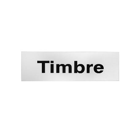 PLACA ALUMINIO PLATA 150X45 TIMBRE