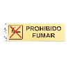 PLACA ALUMINIO PLATA 150X45PROHIBIDO FUMAR