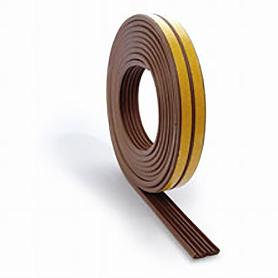 BURLETE ADHESIVO PUERTA/VENTANA E MARRON 9X4MM 6 METROS