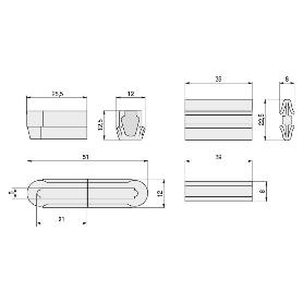 CONECTOR OVVO FIJO 1240 12X51(2 KITS) TABLERO 19MM / 1 JUEGO-2 KITS KITS 100 KITS TIPO DESMONTABLE