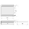 PASACABLE CON TAPA AMORTIGUADOR DOBLE BLANCO CON AMORTIGUACION. MEDIDAS 300X215X25MM.