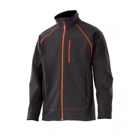 CHAQUETA SOFT SHELL CARRY BICOLOR VARIOS COLORES TALLA S-XXL ROPA BICOLOR NEGRO NARANJA TALLA M