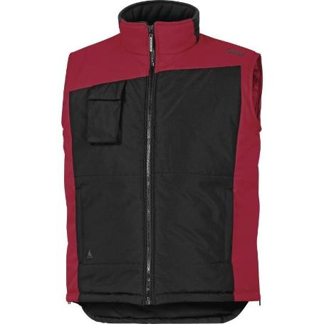 CHALECO ACOLCHADO FIDJI TALLA S-XXL ROPA BICOLOR NEGRO ROJO TALLA S