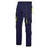 PANTALON STRETCH MULTIBOLSILLO BICOLOR ROPA BICOLOR MARINIO AMARLL TALLAJE TALLA 52
