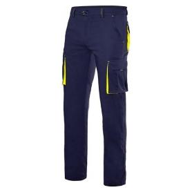 PANTALON STRETCH MULTIBOLSILLO BICOLOR ROPA BICOLOR MARINIO AMARLL TALLAJE TALLA 58