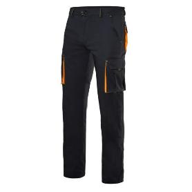 PANTALON STRETCH MULTIBOLSILLO BICOLOR ROPA BICOLOR NEGRO NARANJA TALLAJE TALLA 40