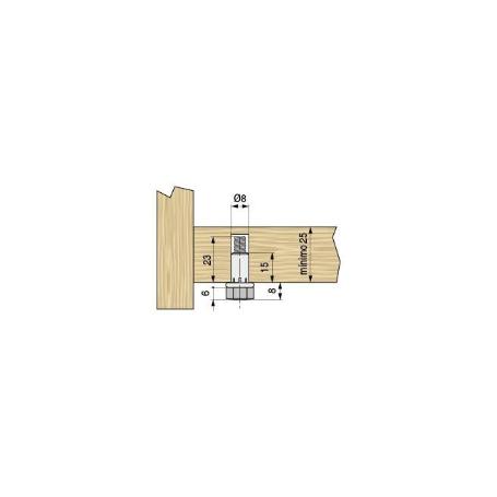 PIE NIVELADOR REGULABLE TRIPLO M6X24 NEGRO  TUERCA + TORNILLO M6-24 + TAPON NEGRO