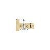 PIE NIVELADOR REGULABLE TRIPLO M6X24 NEGRO  TUERCA + TORNILLO M6-24 + TAPON NEGRO