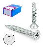 CAJA TORNILLO BROCA CABEZA PLANA DIN 7504-P CINCADO LARG.R/CHAPA 32MM Ø ROSCA CHAPA 3.9MM
