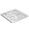 PLACA CUADRADAS FLORA 40-40 G.0,7MM ZINCADO
