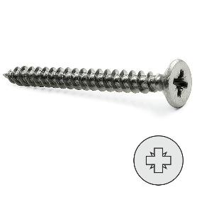 TORNILLO ROSCA MADERA CABEZA PLANA POZIDRIV INOXIDABLE DIN 7505-A LARGO 40MM DIÁMETRO 3.5MM (CAJA 1000)