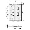 BISAGRA DOBLE ACCION VAIVEN U5914 ORO  MEDIDAS 180X133X4MM.