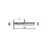 TOPE PUERTA ADH.METACRILATO PLANO G/TRNS 46X38X79MM B90240H