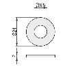 ARANDELA PLASTICO HD NEGRO D8,5X24X2MM POLIETILENO ALTA DENSIDAD