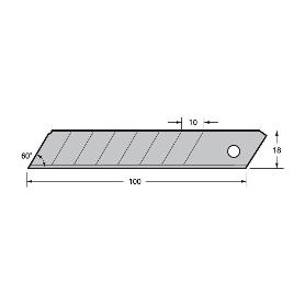 CUCHILLA P/CUTTER 18MM (10UND) TAJIMA MOD.LCB-50.