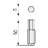 CAJA 5 PUNTAS 1/4 TORSION T SW5-50 AZL