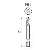 CAJA 5 PUNTAS 1/4 TORSION T PH1-50 AZL