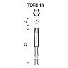 CAJA DE 5 PUNTAS ATORNILLAR MANGO 1/4 TORSION UV AMARILLA WIHA TORX 25MM PUNTA ATORNILL TX15