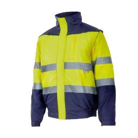 CAZADORA ALTA VISIBILIDAD BICOLOR MARINO/AMARILLO FLUOR TALLA S-XXL ALTA VISIBILID AMRILLO MARINO TALLA L